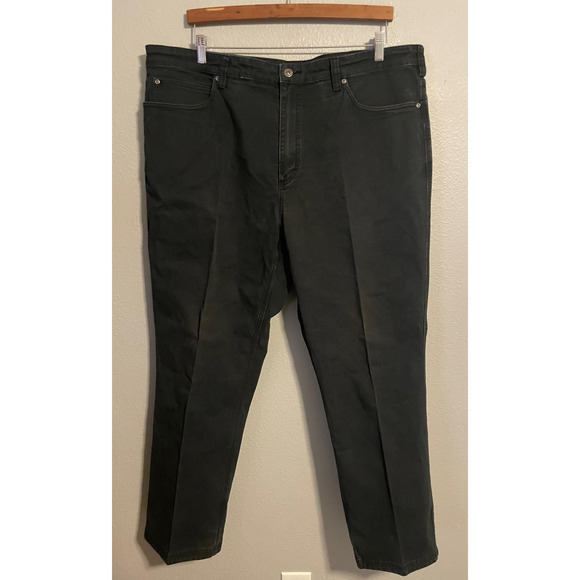Duluth Trading Co Pants Mens 42x32 Black Flex Fire Hose 5-Pocket Work Stretch - Picture 1 of 9